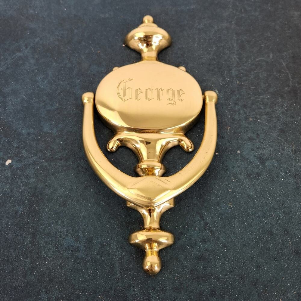 VTG Things Remembered Solid Brass "George" Door Knocker Spain